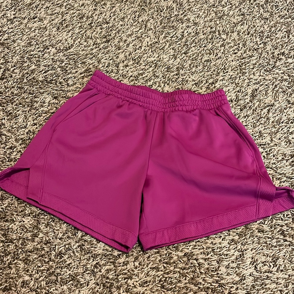 Pink athletic shorts